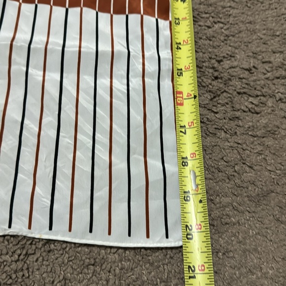 Vintage Vera Neumann Scarf-Black/White/Rust-21x20-EUC-Intact Tags - Picture 8 of 14